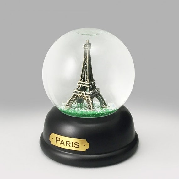 Eiffel Tower Paris Snow Globe handcast pewter miniature