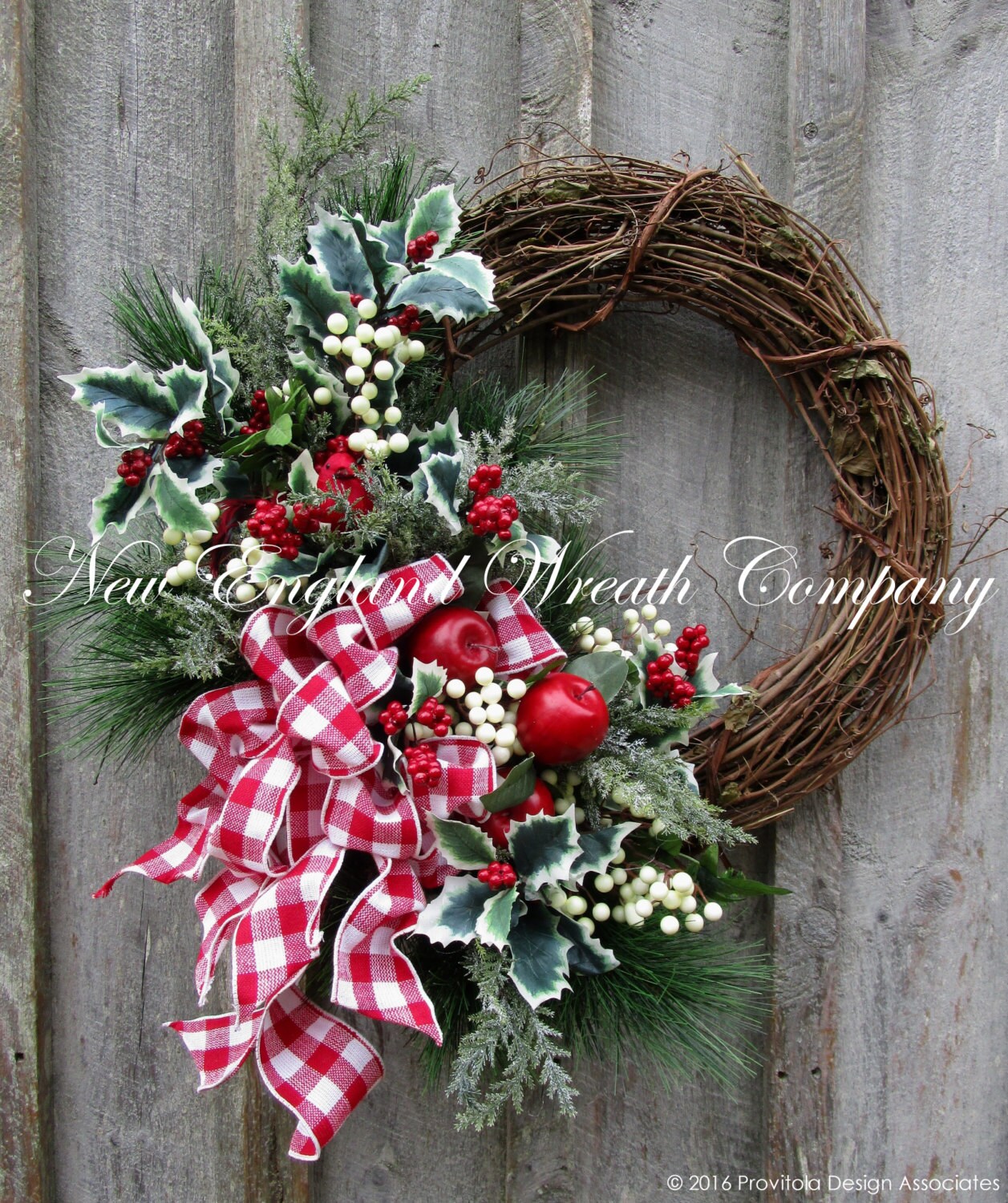 Christmas Wreath Holiday Wreath Country French Christmas