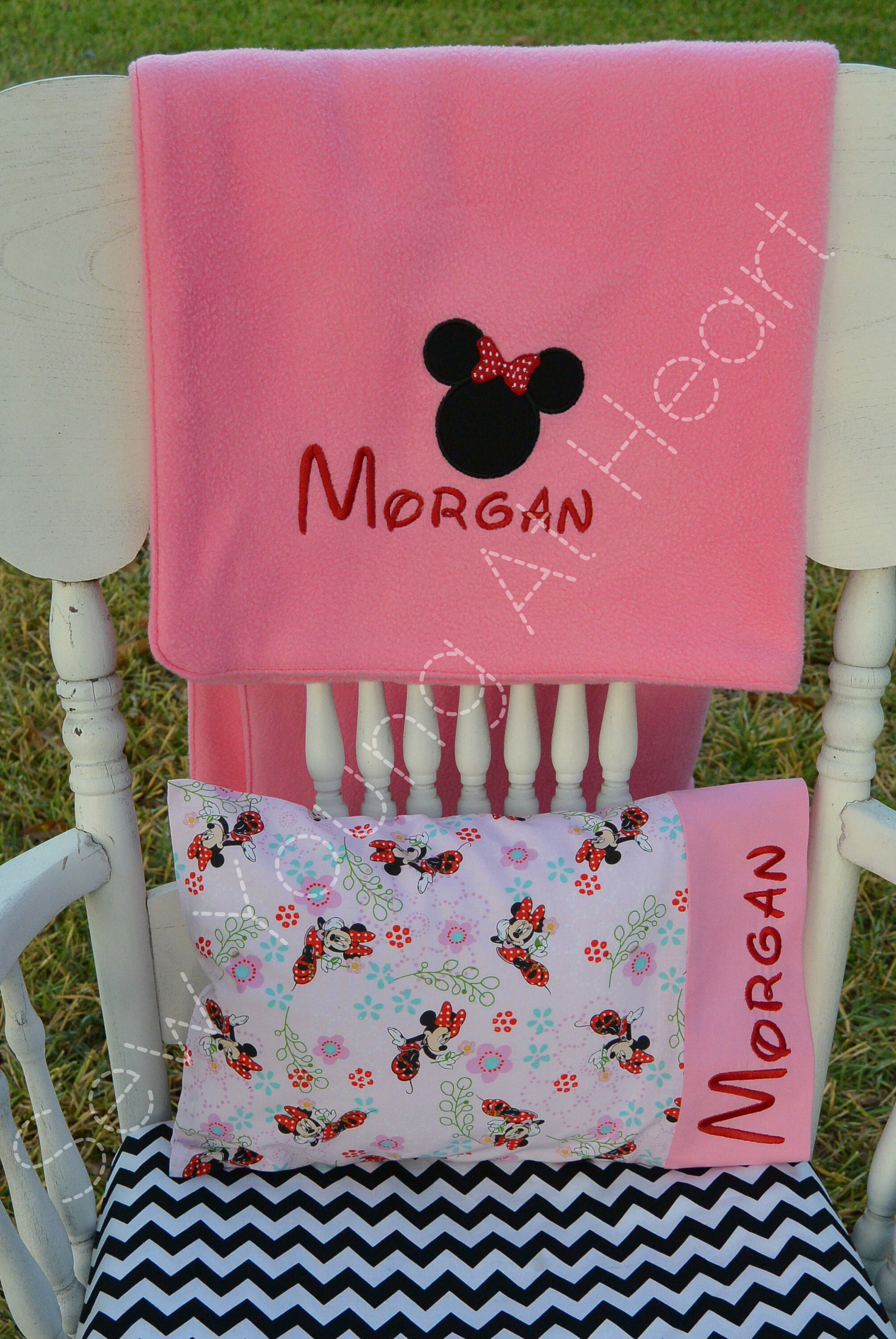 Minnie Mouse Nap Set Large Fleece Blanket Pillowcase and