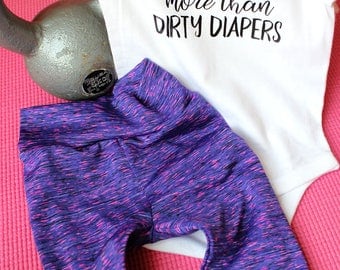 Baby Workout Shirt - Workout Baby Shower Gift - Workout Baby - Crossfit Baby - My Mom Cleans More Than Dirty Diapers - Crossfit Bodysuit