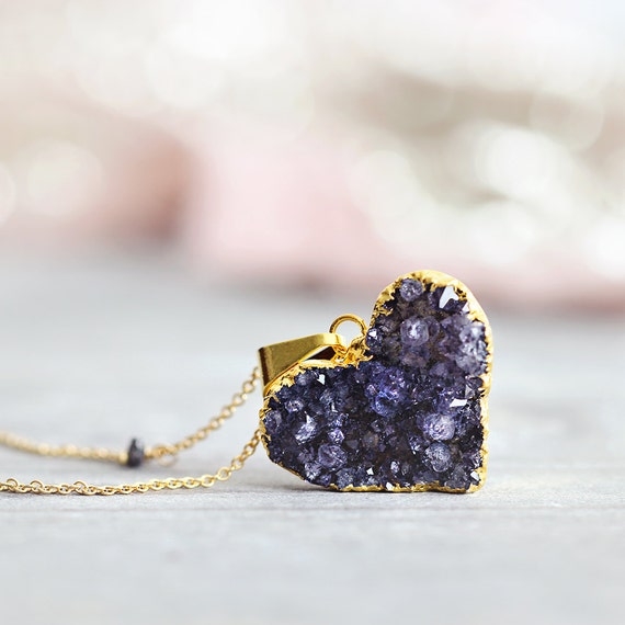 Black Heart Necklace - Valentines Day Gift