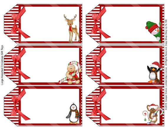 printable holiday gift tags large