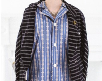30s 40s Men Pajama Set. Pleetway. Size LG // Designer Patented Balloon Seat Pleetway.