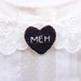 Meh heart pin, gifts for her, anti valentine's day, galentine's day, black heart candy, anti valentine's day candy