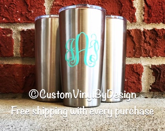 Personalized Yeti Tumbler 20 oz or 30 oz, Yeti Tumbler Monogram, Yeti Tumbler Powder Coated, Yeti Cup, Yeti Monogram, Yeti Tumbler for Women