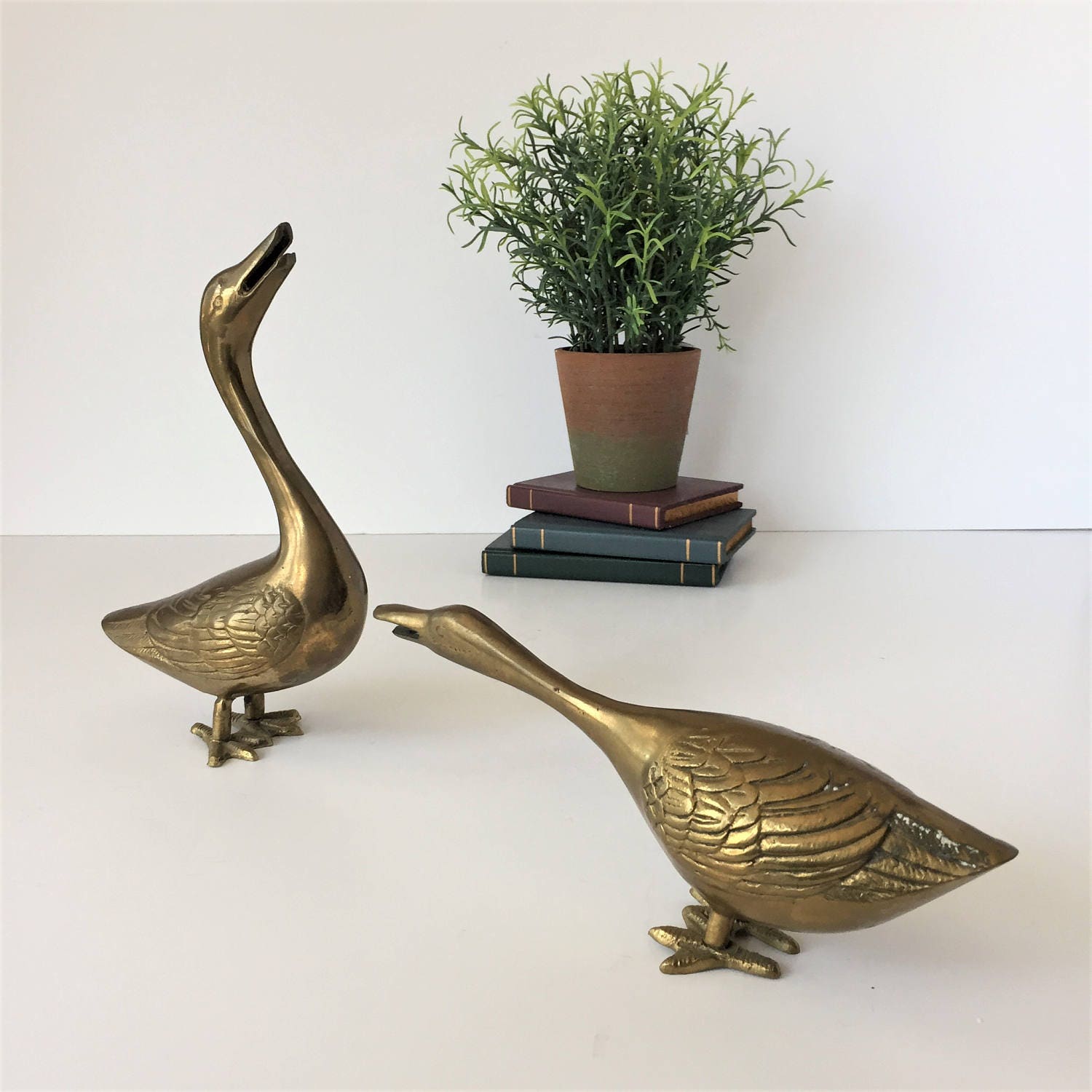 brass goose figurine