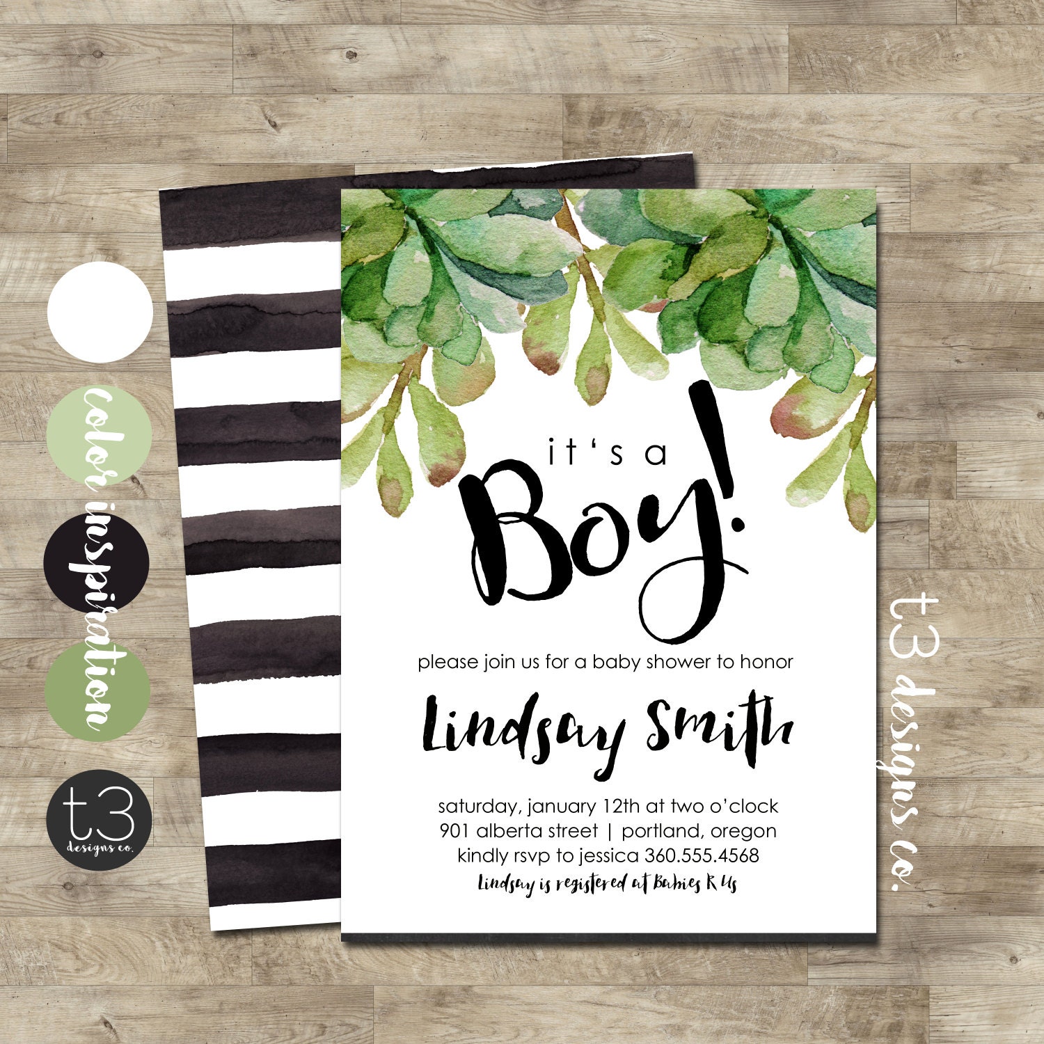 Sophisticated Baby Shower Invitations 7