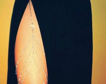 Trinity Thigh Chain (Leg Jewelry/ Body Jewelry). Thigh Jewelry - Leg Chain - Summer Jewelry - Body Chain