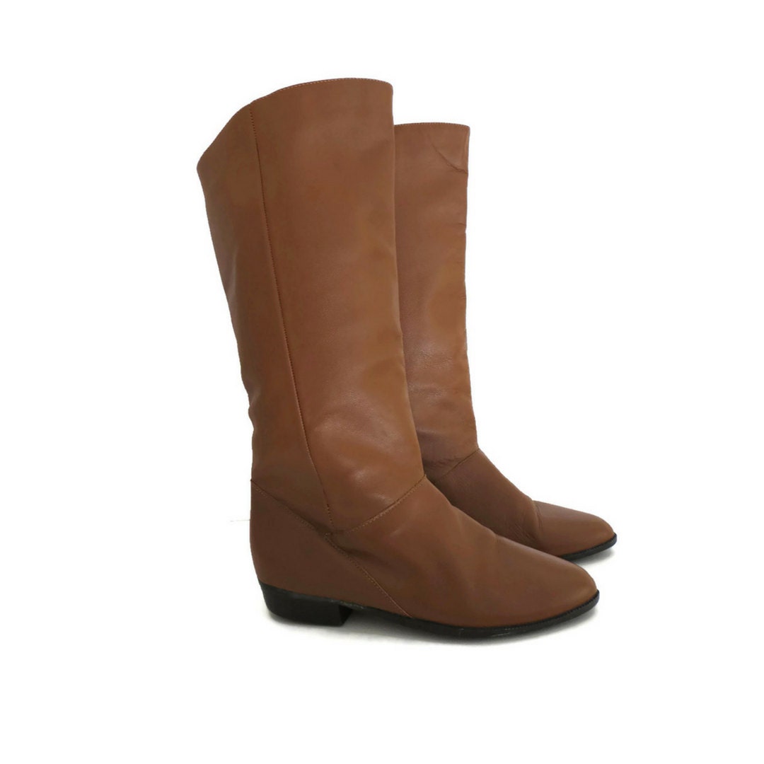 pointed toe flat riding boots