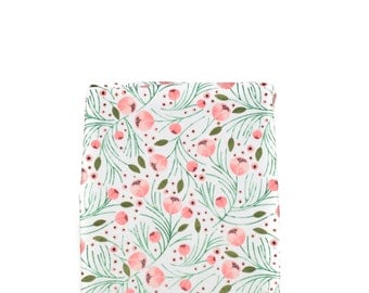 Winter Floral Changing Pad Cover, Minky Changing Pad Cover, Floral Changing Pad Cover, Girl Changing Pad Cover, Coral Changing Pad Cover