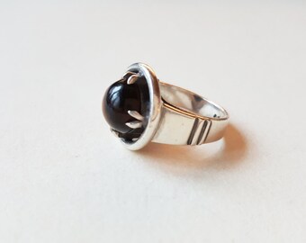 Modernist silver and rock crystal ring Karl Laine by LifeUpNorth