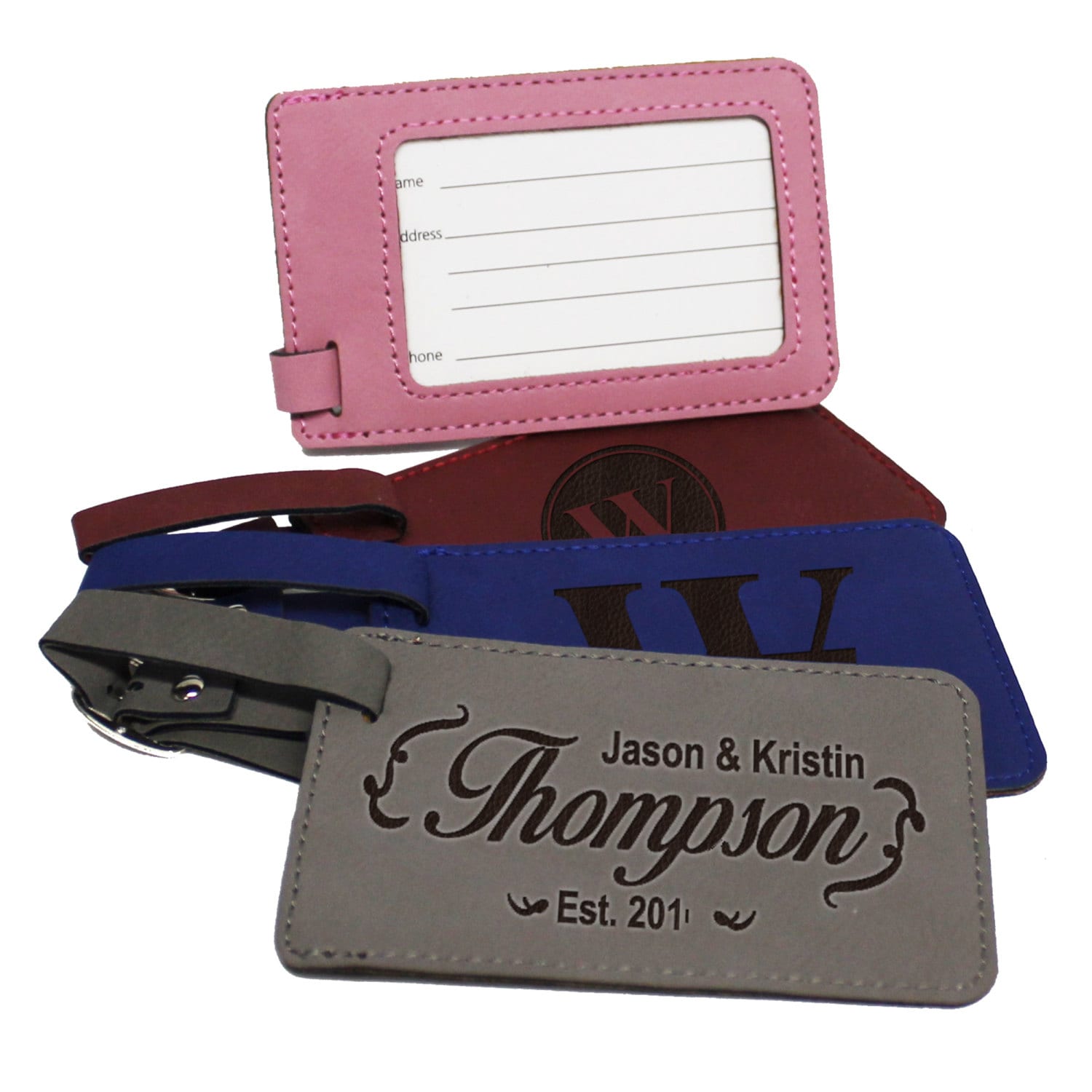 embroidered personalized luggage tags