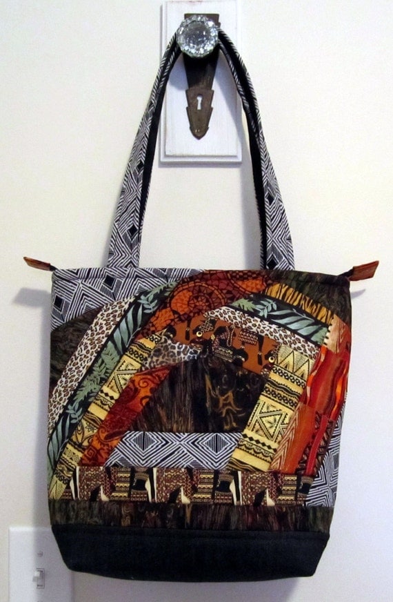 AFRICAN print Tote bag / Shoulder bag / Purse .... Crazy