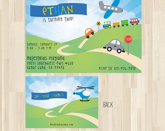 Transportation Party Printable Transportation Birthday
