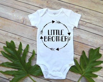 Little brother shirt, Tribal Arrows, Little Brother Announcement, Little Brother Reveal, Cute Boy Clothes, Baby Boy Clothes, Baby Boy Shirt,