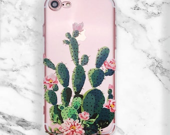 Cactus Phone Case, Succulent iPhone 7 Plus Case, iPhone 7, Gifts for Mom, iPhone 6s, 5s Galaxy S7 Edge, S6 Mothers Day Gift, Prickly Pear