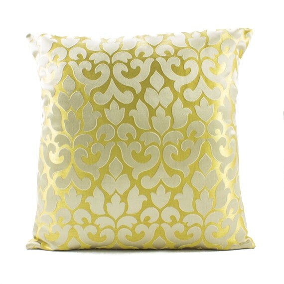 Euro Sham 26x26Gold PillowDecorative Silk throw by Fabricasia