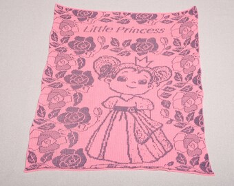 custom baby blanket, gray pink knit baby blanket, new mom gift, princess baby accessories, baby blanket girl, child photography