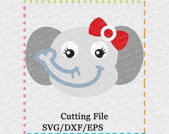 EXCLUSIVE SVG eps DXF Cutting File Elephant Girl svg, mascot svg, elephant cut file, elephant cutting file, roll tide svg, alabama svg