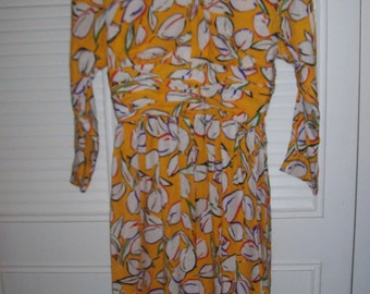 Vintage Adele Simpson SENSATIONAL Silk Dress. Size 8 See details