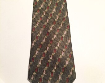 Vintage Xtra Long Necktie 100% Silk Uomo Milano Italian Silk Tie
