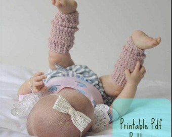 Printable Crochet Pattern, baby Leg warmers, babyshower gifts, crochet Pattern, PDF file Only, Crochet Leg Warmers Pattern, Printable Pdf