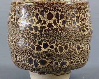 Tea Bowl in Yellow Oilspot Glaze