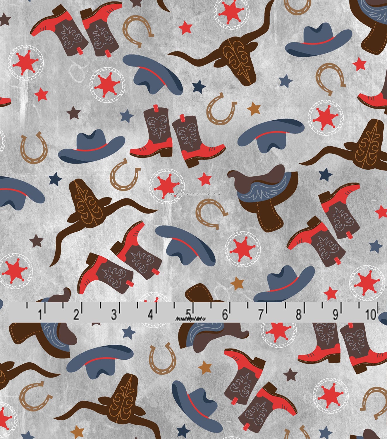 Cowboy Fabric Wilmington Prints Learning the Ropes 70413