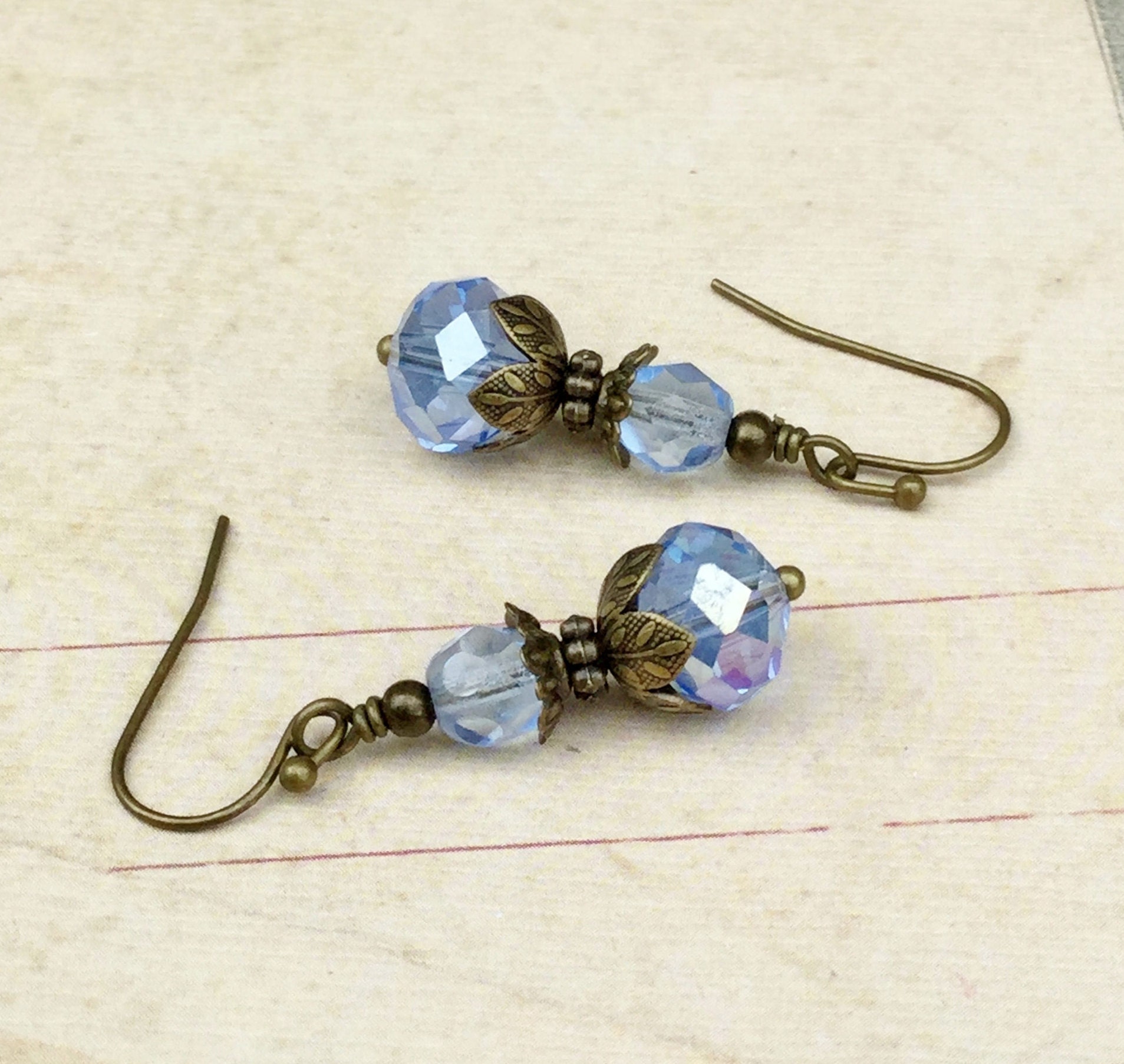 antique blue earrings