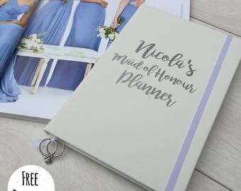Maid of Honor/Honour planner notebook, wedding planner, maid of honor gift, will you be my maid of honor
