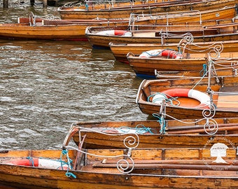 fine art photography, nautical decor, england photography, wanderlust gifts, life preserver, boat print 5 x 7, wooden row boats, cottage art