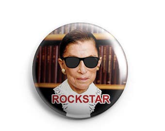 Ruth Bader Ginsburg: Rockstar! 1.25" Pinback Button