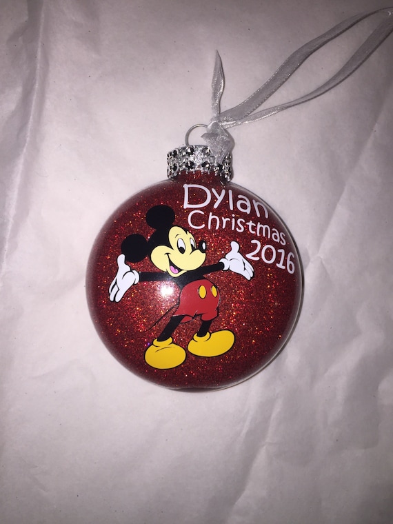 Personalized Mickey Mouse Christmas Ornament