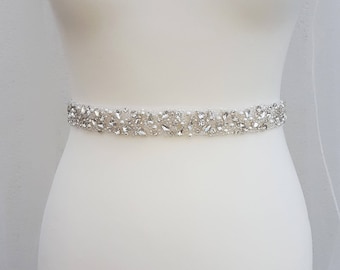 All around, diamante belt, pearl bridal belt, bridal belt, crystal trim, luxury bridal belt, pearl belt, pearl sash, pearl wedding belt, JOY