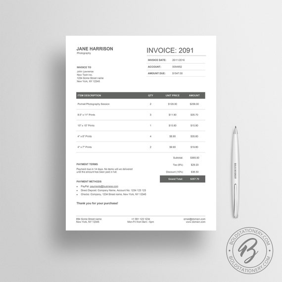 invoice template 04 receipt template invoice template for