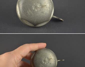 Old Bike Bell, Special Vintage Bicycle Bell, Antique Cycle Bell, Working Bicycle Bell, Engraved Four-Leaf Clover, Lucky German Bell
