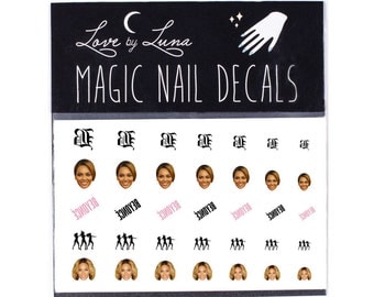 Beyonce Nail Decals / Beyonce Nail Wraps / Queen Bey Nail Decals / Beyonce Head Nail Decals / Hip Hop Nail Decals / Black Girl Magic