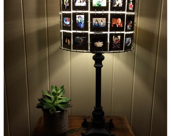 Personalised Slide Lamp Shade, Unique, Anniversary, Birthday, Table Lamp, Lampshade