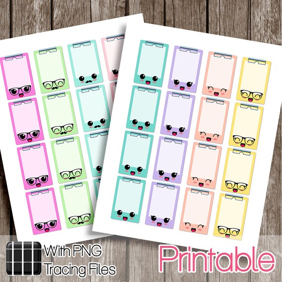 Kawaii Clipboard Full Boxes Cute Clipboard Stickers