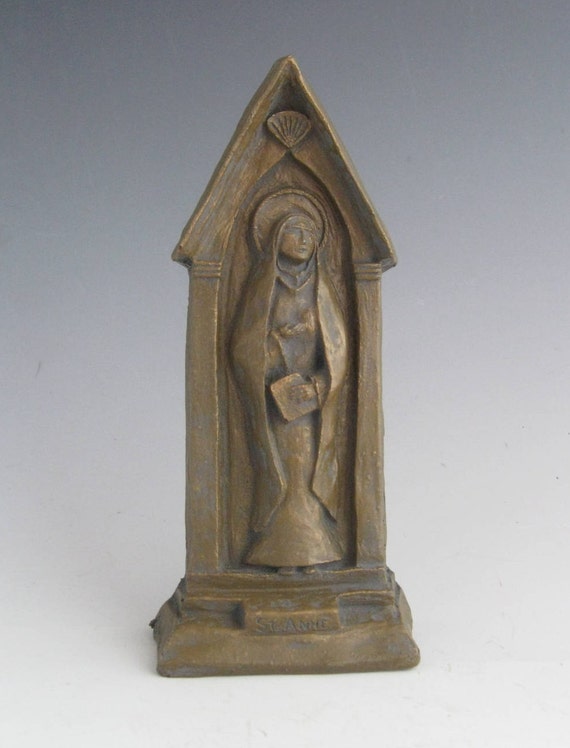 Patron of Grandmothers: St. Anne Handmade Statue Small Size