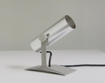 Rotaflex, Great Britain, elegant spot lamp, industrial, silver and gray, light, spotlight, mid century modern
