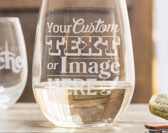 Custom Wine Glasses, Stemless Wine Glasses, Engagement Gift, Funny Wine Glasses, Wedding Glasses, Engraved Wine Glasses, Monogram Glasses