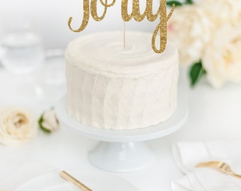 Forty Cake Topper - Glitter Cake Topper - Happy Birthday - 40th Birthday Celebration - Party Supplies - Event Decor - Number Cake Topper