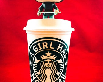 Game of Thrones, Arya Stark inspired "A Girl Has No Name" Starbucks Travel Cup