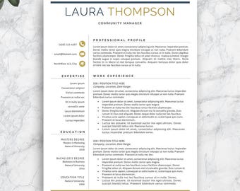 Resume Template. Modern Resume Template. Professional Resume Template. CV Template. Professional CV Template. Teacher Resume Template.