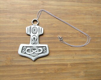 Modern Necklace Swedish Modernist Petwer Necklace R Tennesmed Silver Ankh Anchor Scandinavian Jewelry