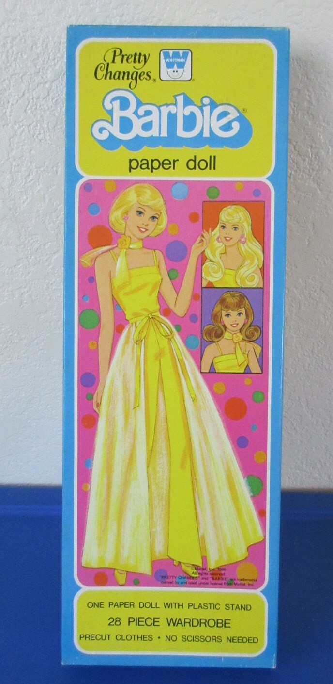Vintage Whitman 1980 Paper Dolls Pretty Changes BARBIE Doll