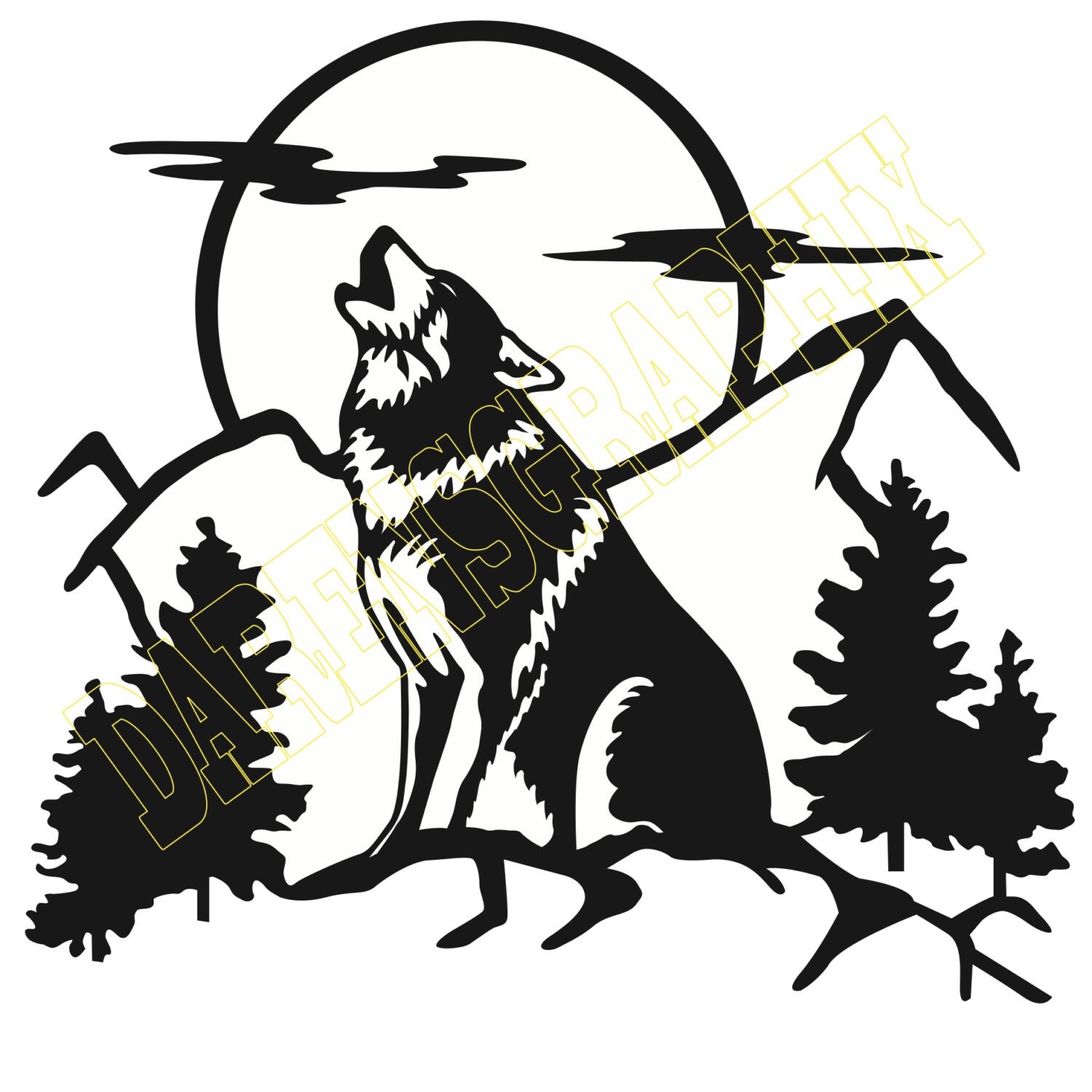 DXF File Wolf