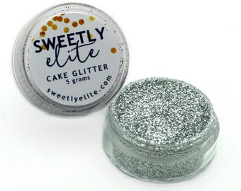 Silver Cake Glitter | Cake Decorating Edible Topping, Metallic Cake Pop (J015)