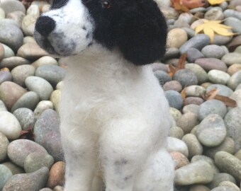 Custom Needle Felted Pet Portrait - 3D pet sculpture - Spaniel - Handmade by Velvetmushroom